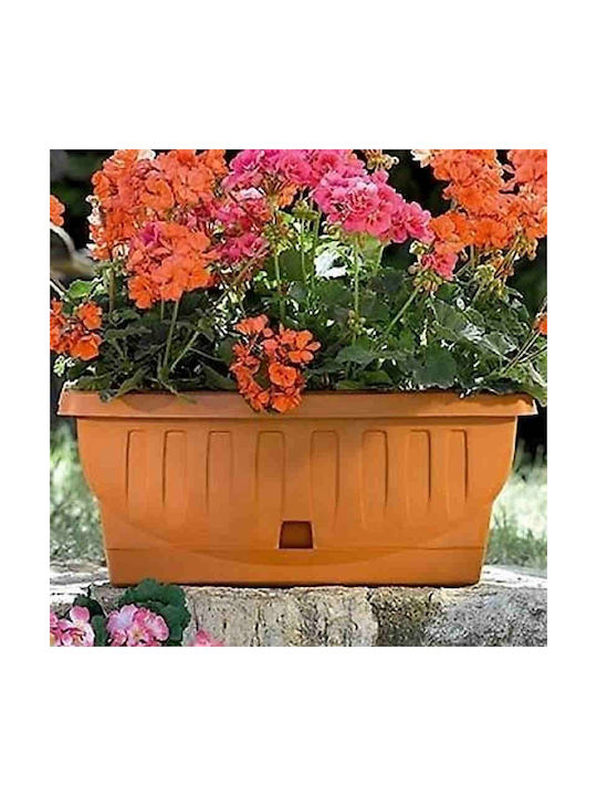 Bama Self-watering Planter Box Plastic Light Terracotta 102x48x44cm.