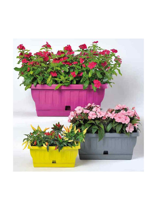 Bama Self-watering Planter Box Plastic Orange 30x15x13cm.