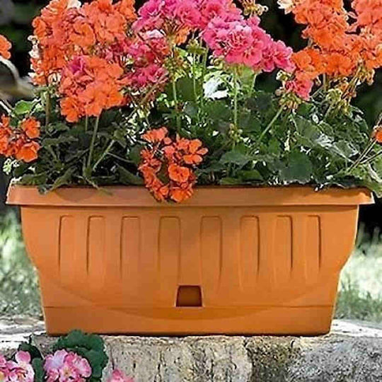 Bama Self-watering Planter Box Plastic Orange 30x15x13cm.