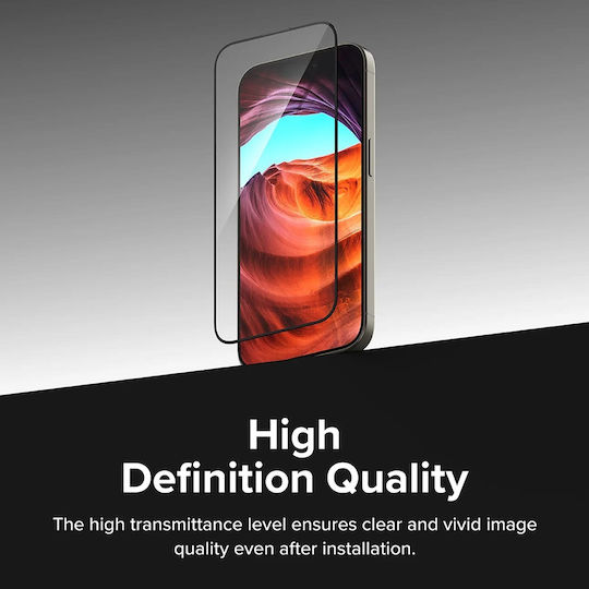 Ringke Gehärtetes Glas 2Stück Schwarz (iPhone 17 / 17 Pro / 16 Pro)