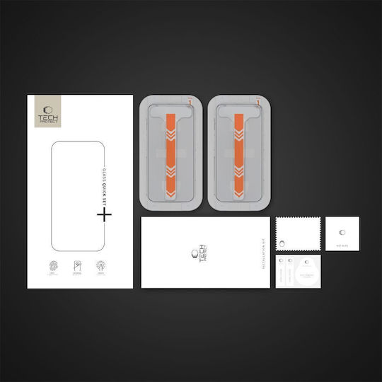 Tech-Protect Quick Set+ Full Glue Tempered Glass 2τμχ (iPhone 15/16)