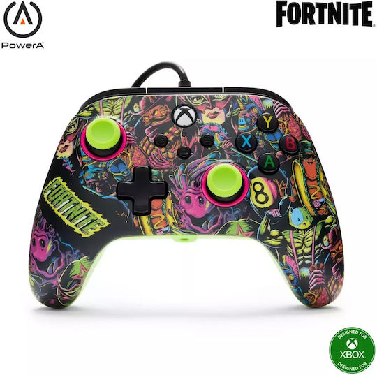 PowerA Advantage Ενσύρματο Gamepad για PC / Xbox One / Xbox Series Fortnite Glow