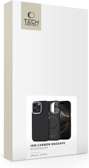 Tech-Protect Ion Carbon Back Cover Plastic Black (iPhone 16 Pro)