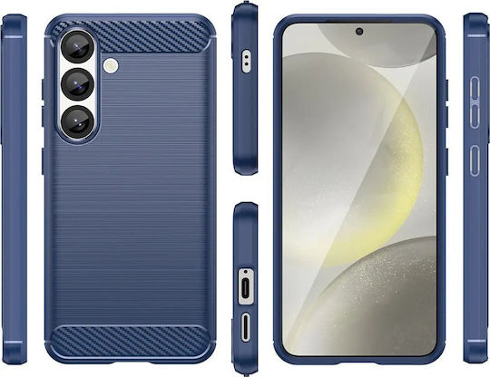Hurtel Carbon Back Cover Plastic Blue (Galaxy S25)