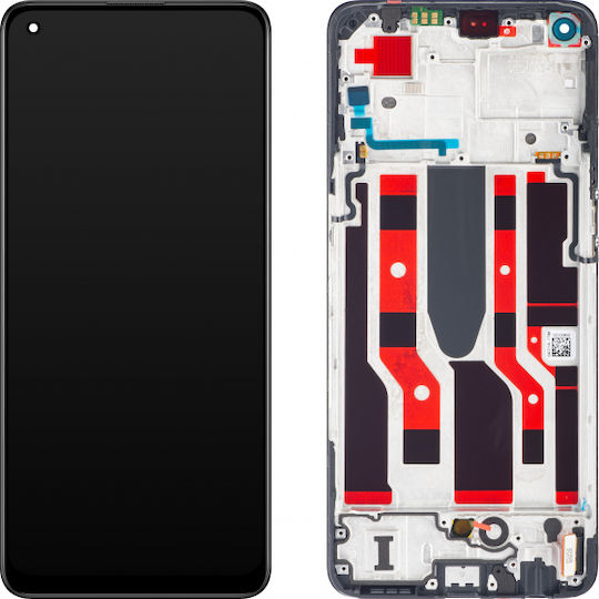 Oppo Οθόνη με Μηχανισμό Αφής για Oppo Reno8 Lite, Reno7 Lite, Reno7 Z 5G (Μαύρο)