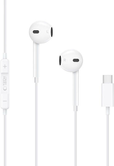 Tech-Protect Ultraboost Earbuds Freisprecheinrichtung Kopfhörer mit Stecker USB-C Weiß