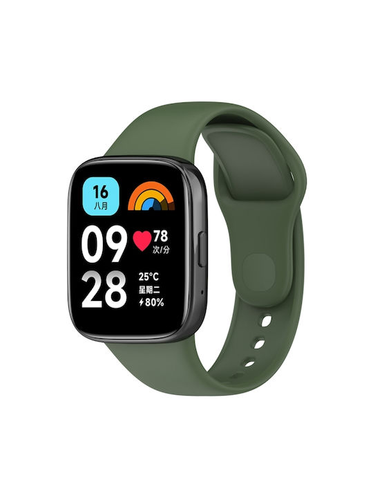Solid Color Λουράκι Σιλικόνης με Pin Πράσινο (Redmi Watch 3)