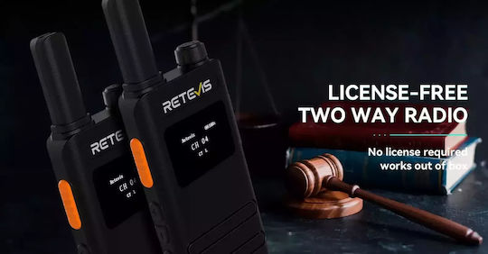 Πομποδεκτης Retevis B63s Pmr16 + 2x G-hook Earpiece C9250a Transparent