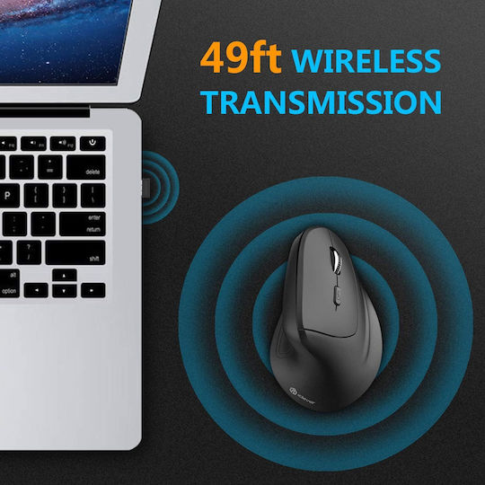 iClever WM-101 Wireless Ergonomic Vertical Mouse Black