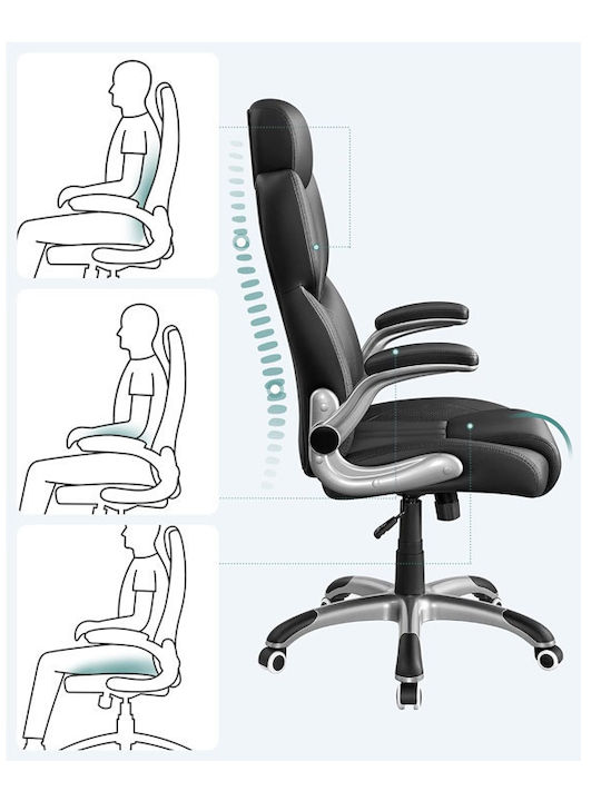 Executive Reclining Office Chair with Fixed Arms Black Songmics