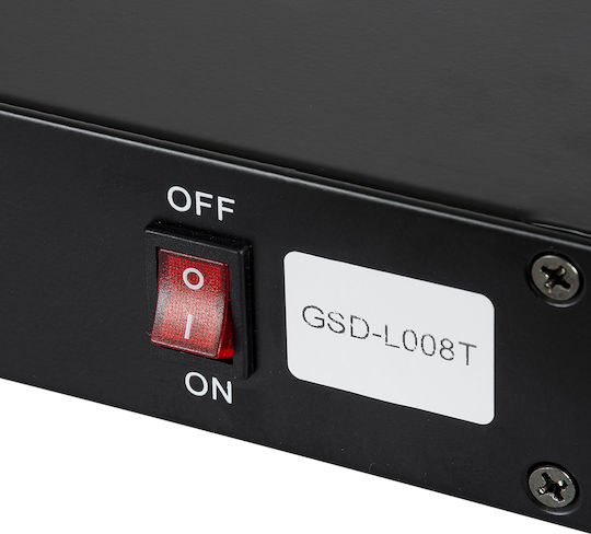 Globostar Splitter 51178 Διακλαδωτής & Ενισχυτής Σήματος Dmx 8 Καναλιών Rack Mount Ac 220-240v Ip20 Μ48 X Π17 X Υ4.5cm