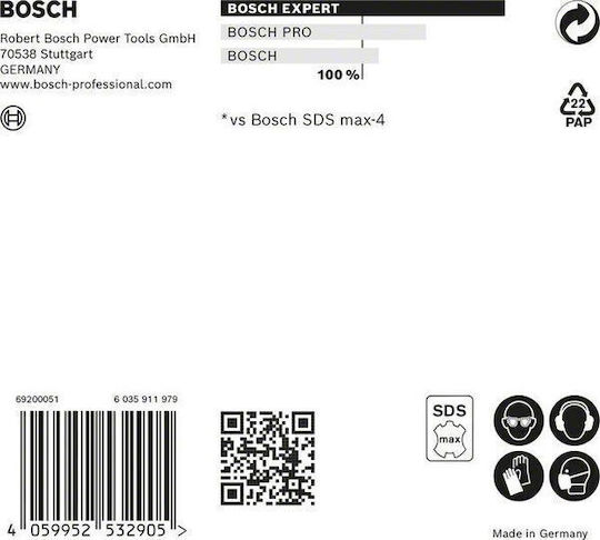 Bosch Four-Cut Diamond Drill Carbide with SDS Max Shank for Masonry 16x740mm