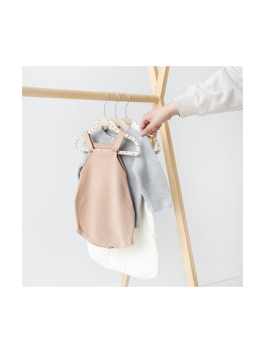 3 Sprouts Wooden Kids Wall Hanger with One Hook Beige 29.5x17.5cm 15pcs