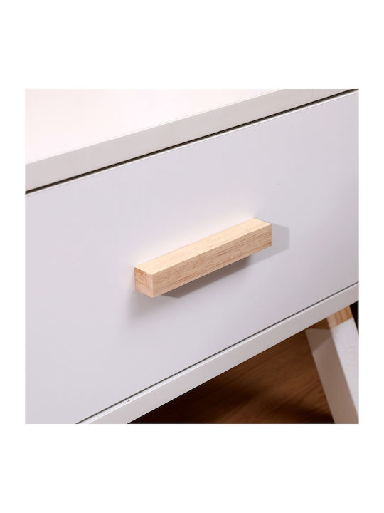 Wooden Kids Bedside Table Paschal White 46x30x38cm