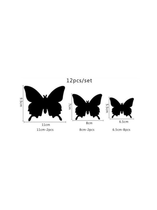 3D Schmetterling Wandsticker Türkis Set 12 Stück