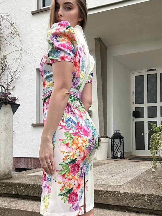 Sommer Mini Damenkleid für Hochzeit - Taufe Blumen