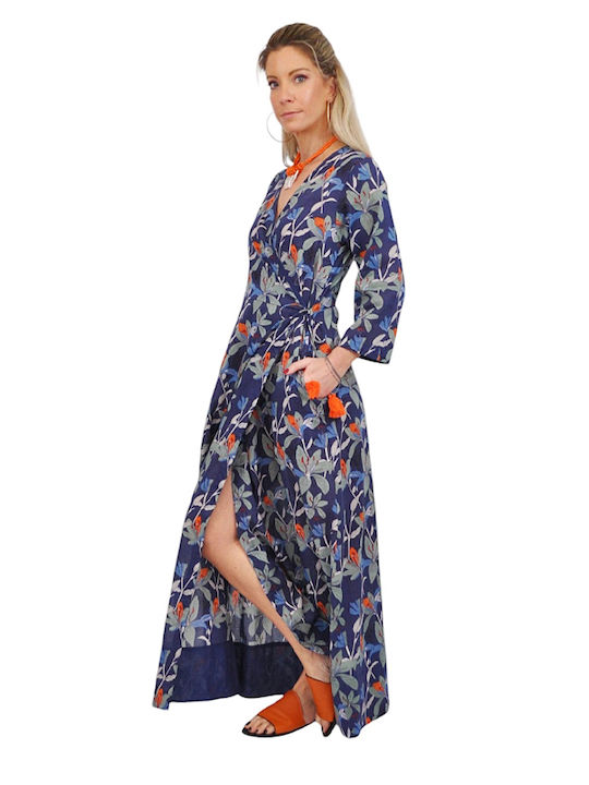 Sommer Maxi Damenkleid Blau