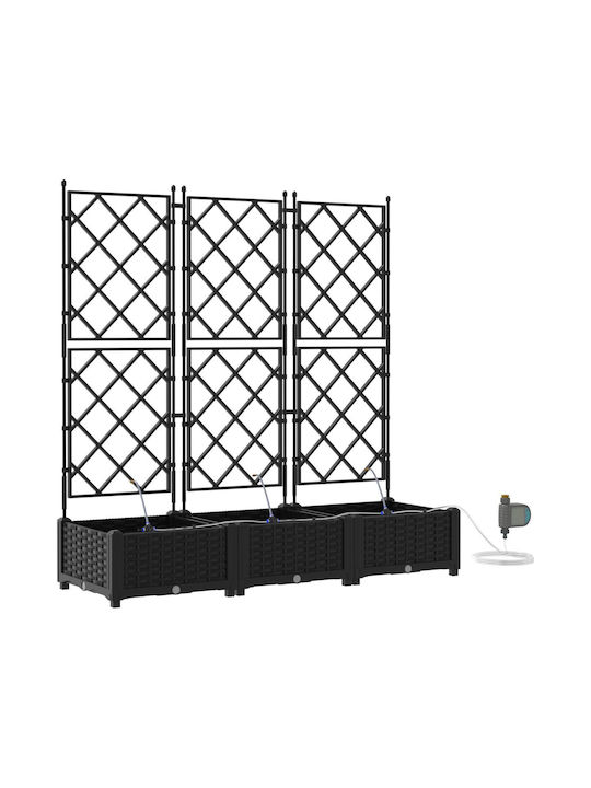 Garden Planters Irrigation System 3 Pieces Black