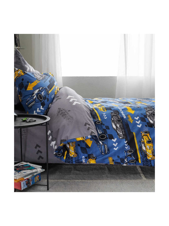 Vesta Home Kinderbettlaken Einzeln Blau 170x260cm Vesta Home Kinderbettlaken Einzeln Blau 170x260cm