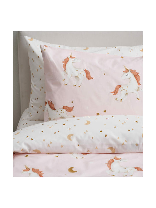 Vesta Home Single Cotton Sheets Set with Elastic Band Kelly Without 170x260cm 3 Pieces