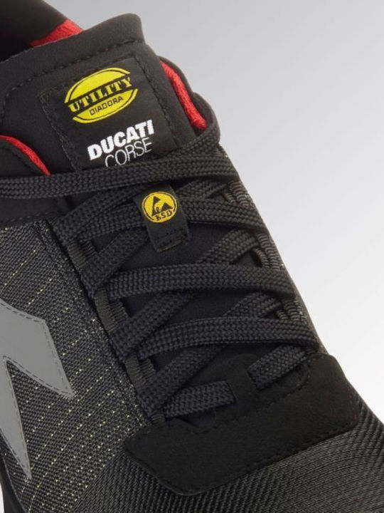 Utility Diadora Fly Motor Matryx Παπούτσι Ασφαλείας Μαύρο S3 με Πιστοποίηση P, ESD , FO , HRO,SR