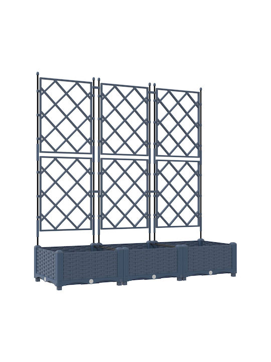 Γλάστρα Κήπου Πλέγμα 3 Τμχ Γκρι 120x40x125.5 Εκ Γλάστρα Κήπου Πλέγμα 3 Τμχ Γκρι 120x40x125.5 Εκ