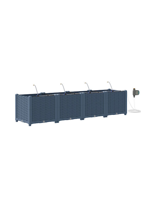 Garden Planters Irrigation System 4 Pcs Grey
