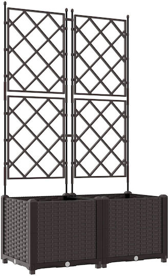 Grilaj pentru Ghiveci de Grădină 2 Bucăți Maro 80x40x143 cm Grilaj pentru Ghiveci de Grădină 2 Bucăți Maro 80x40x143 cm