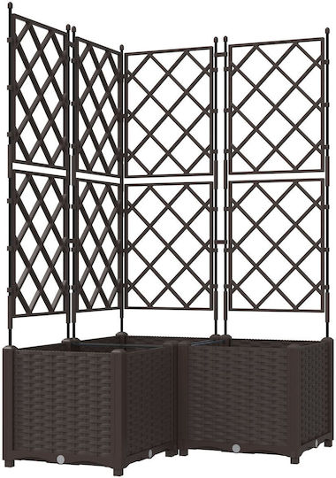 Set de jardiniere 3 bucăți maro 80x80x143 cm Set de jardiniere 3 bucăți maro 80x80x143 cm