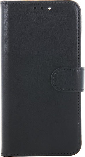 TelForceOne Smart Classic Rückseiten Umschlag Leder Set mit gehärtetem Glas Schwarz (iPhone 17e / 16e)