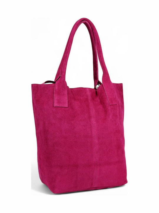 De piele Geantă de damă Shopper De umăr Fuchsia