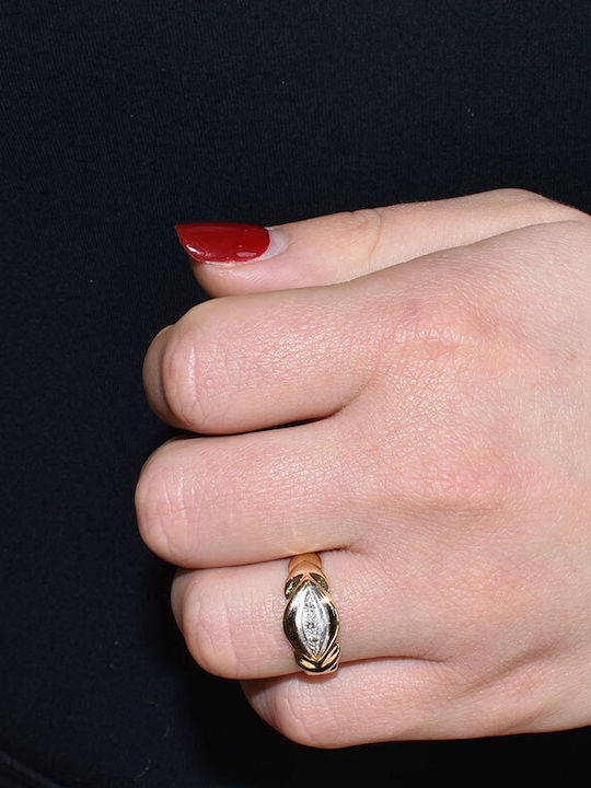 Antwnakakis Ring made of White gold 18K
