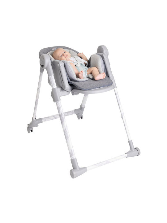 Chicco Polly Armonia Foldable Baby Highchair 3 in 1 with Adjustable Height Carrara