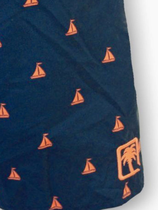 Men's Swimwear Bermuda Blue with Patterns