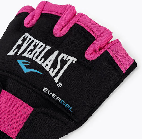 Everlast Unisex - Adult Sports Boxing Gel Gloves Evergel Handwraps, Black/Pink