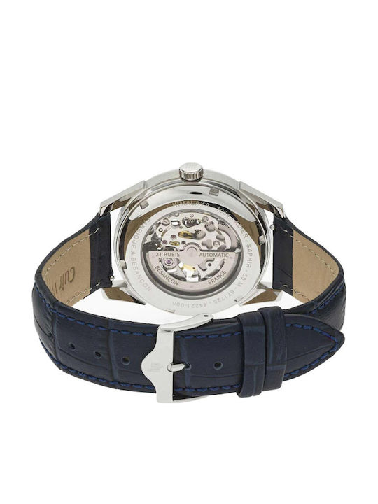 Lip Watches Himalaya Men's Watch Automatic with Blue Leather Strap