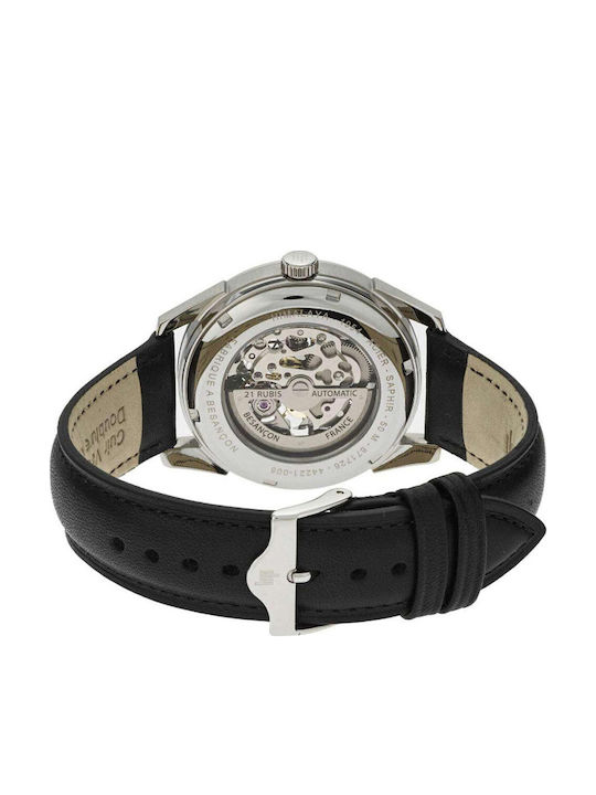 Lip Watches Himalaya Мъжки Часовник Автоматичен с Черен Кожена Каишка