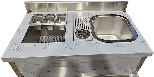 Lappas Μεταλλικό Bar Station με Διαστάσεις 100cmx60cmx85cm