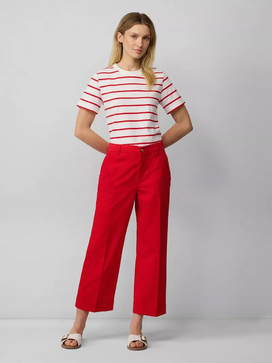 Women's Fabric Trousers Red