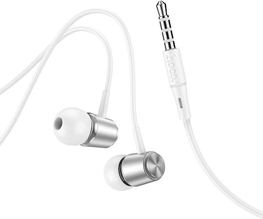 Hoco M108 In-ear Handsfree Ακουστικά με Βύσμα 3.5mm Ασημί