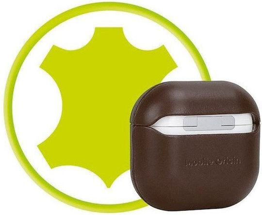 Mobile Origin Θήκη Δερμάτινη σε Καφέ χρώμα για Apple AirPods 4