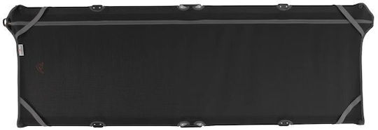Foldable Campaign Bed Single Black 192x66x15cm
