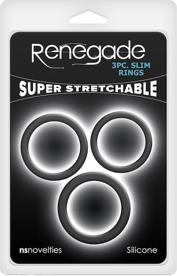 Cock Ring Ns Novelties Renegade Black S M L