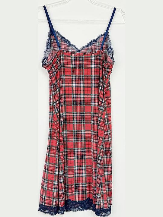 Fuanna Summer Women's Nightdress Red