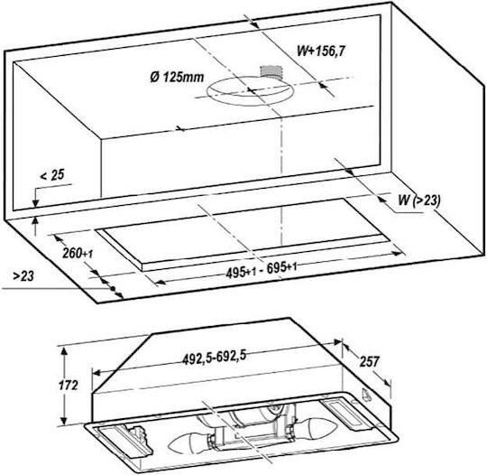 Elica CT23 C GR/A/52 Ventilation Mechanism 52cm Inox
