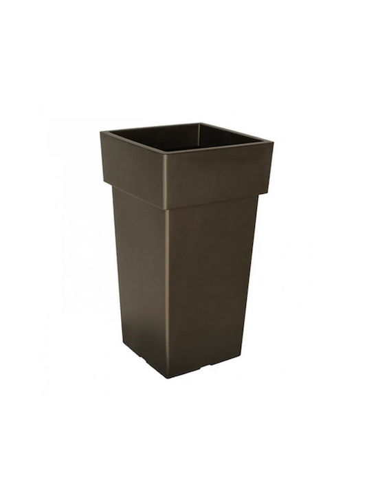 Viomes Linea Pot Plastic Taupe 27x27x50cm.