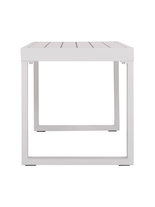 Sentry Auxiliary Outdoor Free Standing Aluminum Table White 87x43xcm