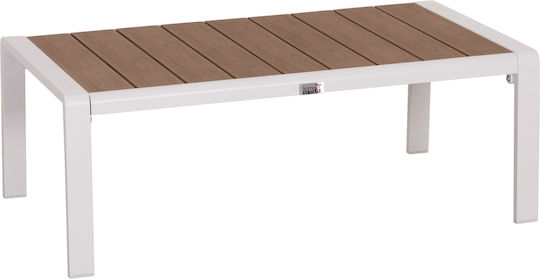 Tisch für kleine Außenbereiche Stabil Bentry White 53x65x35cm