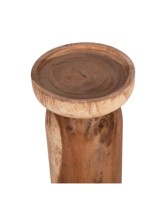 Round Side Coffee Table Loki Made of Solid Wood Natural W30xL30xH50cm