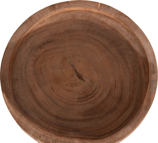 Round Side Coffee Table Loki Made of Solid Wood Natural W30xL30xH50cm
